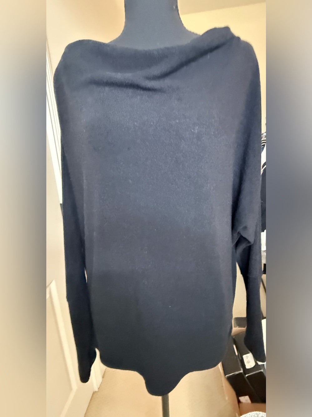 Classic Black Women's off the shoulders Sweater